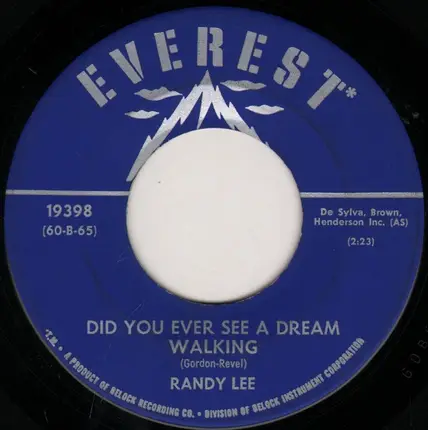 Randy Lee - Did You Ever See A Dream Walking