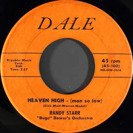 Randy Starr , 'Bugs' Bower's Orchestra - After School / Heaven High (Man So Low)