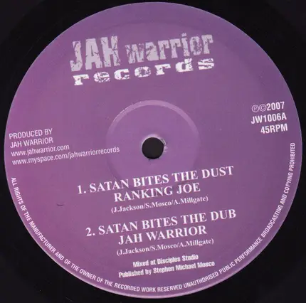 Ranking Joe / Lutan Fyah - Satan Bites The Dust / Things Better Now