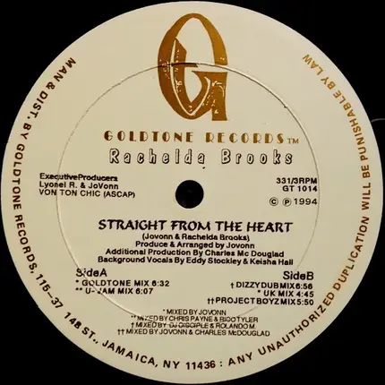 Rachelda Brooks - Straight From The Heart