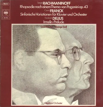 Rachmaninoff / Franck / Frederick Delius - Paganini-Rhapsodie / Sinfonische Variationen f. Klavier & Orchester / Irmelin-Prélude