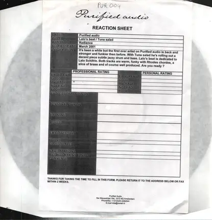 Radiance - Tuna Salad / Lalo's Beat