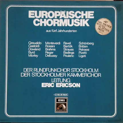 Radiokören , Kammarkören , Eric Ericson - Europäische Chormusik Aus Fünf Jahrhunderten