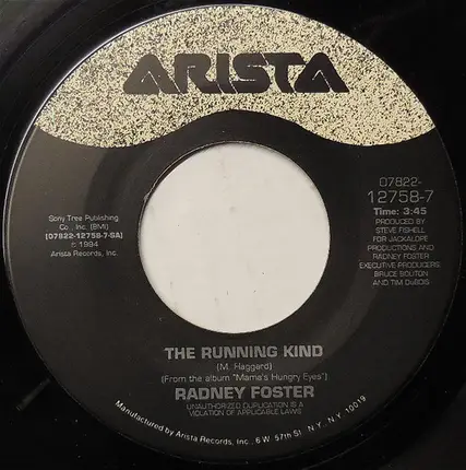Radney Foster / Pam Tillis - The Running Kind / Silver Wings