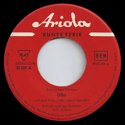 Raffaela Und Das Gert Wilden & Orchestra - Orfeu