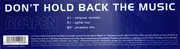 12inch Vinyl Single - Raffen - Don't Hold Back The Music