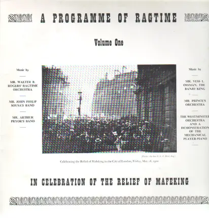 Ragtime Sampler - A Programme Of Ragtime - Vol. 1