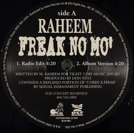 Raheem The Dream - Freak No Mo'