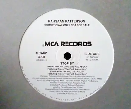 Rahsaan Patterson - Stop By / Where You Are