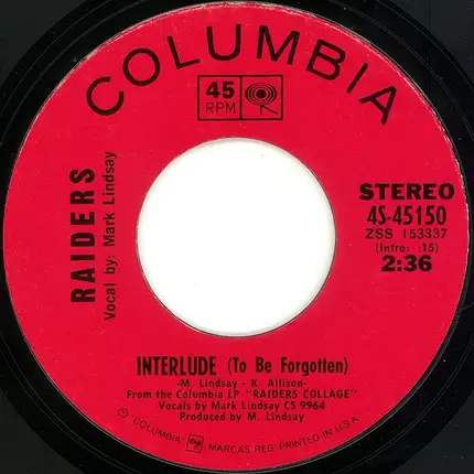 Raiders - Gone Movin' On / Interlude (To Be Forgotten)