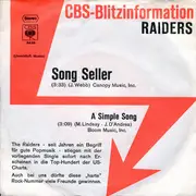 7inch Vinyl Single - Raiders - Song Seller - Promo
