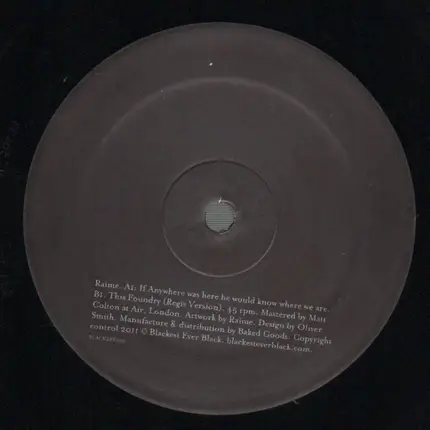 Raime - If Anywhere Was Here He Would Know Where We Are