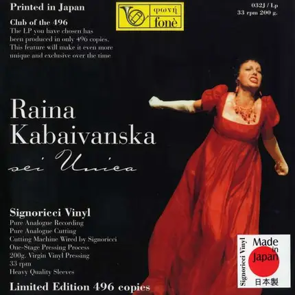Raina Kabaivanska - Sei Unica