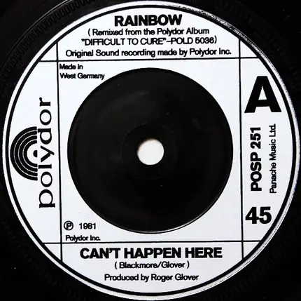 Rainbow - Can't Happen Here
