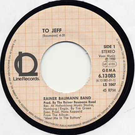 Rainer Baumann Band - To Jeff