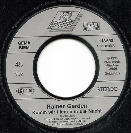 Rainer Garden - Komm Wir Fliegen In Die Nacht