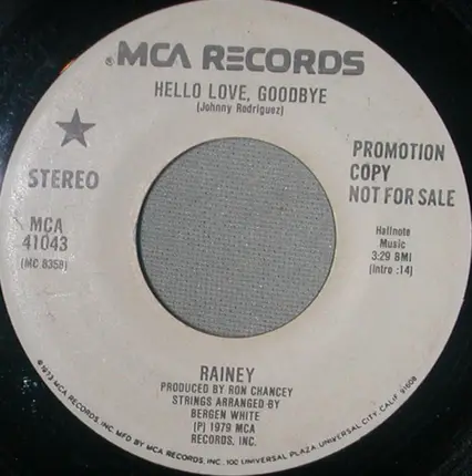 Rainey - Hello Love, Goodbye