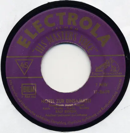 Ralf Bendix - Hotel Zur Einsamkeit (Heartbreak Hotel)