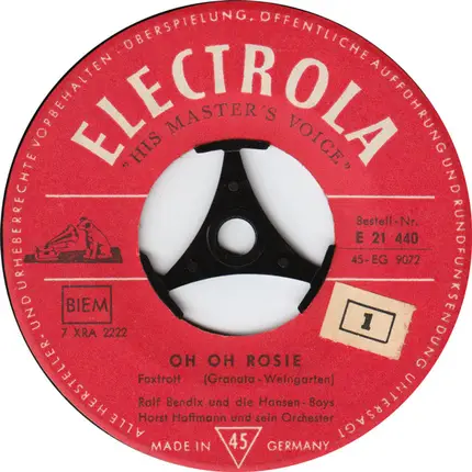 Ralf Bendix - Oh Oh Rosie / La Bella