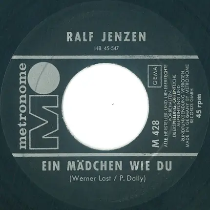 Ralf Jenzen - Wenn Ein Anderer Kommt / Ein Mädchen Wie Du