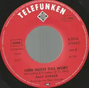 7inch Vinyl Single - Ralf Kinder - Liebe Heißt Das Wort