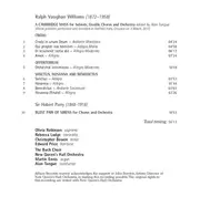 CD - Ralph Vaughan Williams - Olivia Robinson , Rebecca Lodge , Christopher Bowen , Edward Price , The B - A Cambridge Mass
