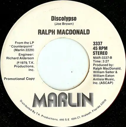 Ralph MacDonald - I Need Someone / Discolypso