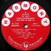 LP - Ralph Sutton - A Salute To Fats