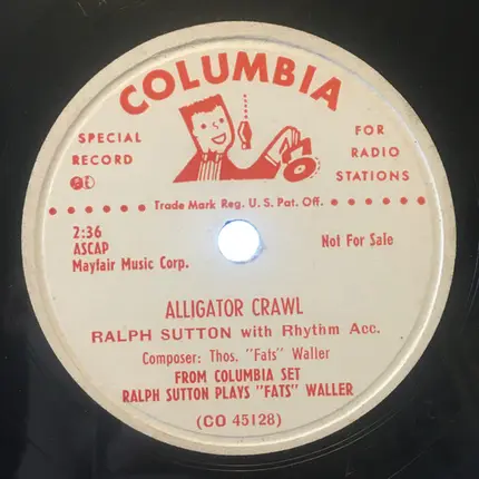 Ralph Sutton - Blue Turning Grey Over You / Alligator Crawl