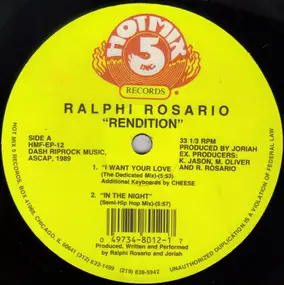 Ralphi Rosario - Rendition