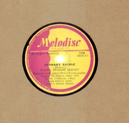 Ralph Sharon Sextet - Burman's Bauble/ Boptical Illusion