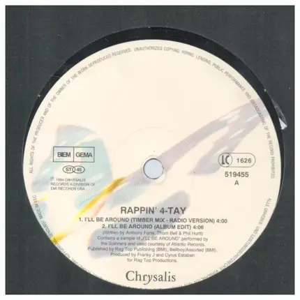 Rappin' 4-Tay - I'll Be Around / Playaz Club