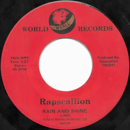 Rapscallion - Rain And Shine / Just A Rapscallion