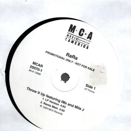 RaRa Featuring IMx And Mila J - Throw It Up