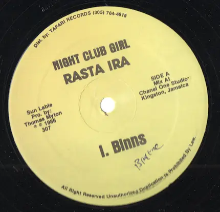 Rasta Ira - Night Club Girl