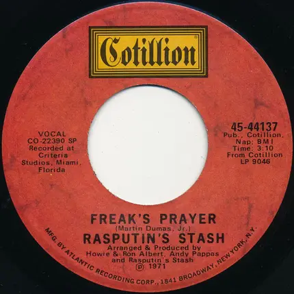 Rasputin's Stash - Freak's Prayer / Mr. Cool