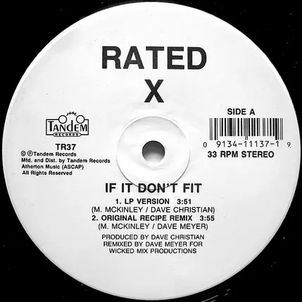 Rated X - If It Don't Fit