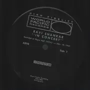 LP - Ravi Shankar - In Concert - Mono