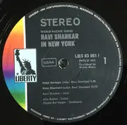 LP - Ravi Shankar - Ravi Shankar In New York
