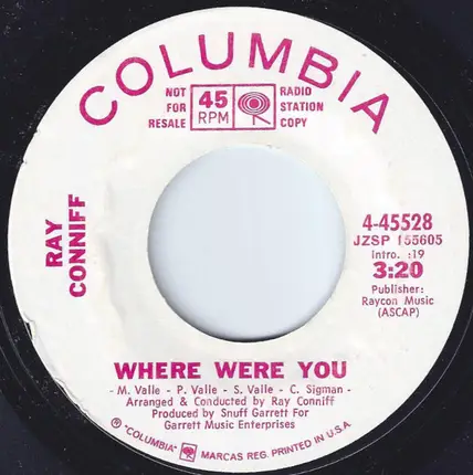 Ray Conniff - We Must Forget We Ever Met