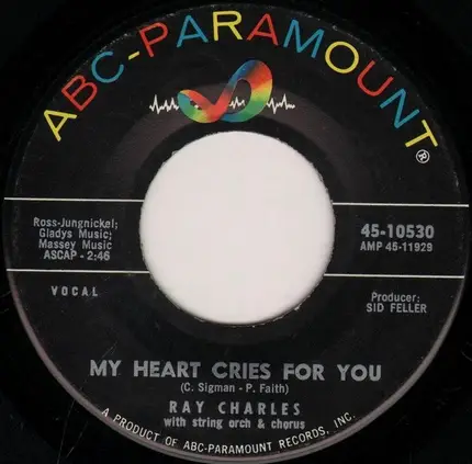 Ray Charles And His Orchestra - Baby, Don't You Cry (The New Swingova Rhythm) / My Heart Cries For You