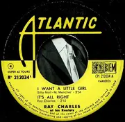 7inch Vinyl Single - Ray Charles Et Raelets - I Want A Little Girl