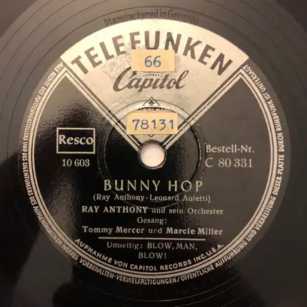 Ray Anthony & His Orchestra - Blow, Man, Blow ! / Bunny Hop