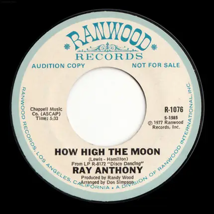 Ray Anthony - My Spanish Heart / How High The Moon