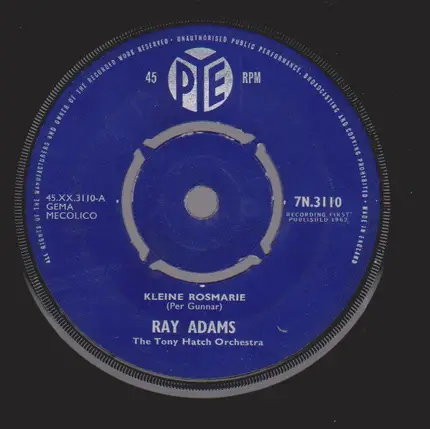 Ray Adams , Tony Hatch Orchestra - Kleine Rosmarie