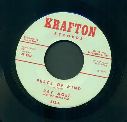 Ray Agee - Peace Of Mind / Faith (Will Turn The Wheel)