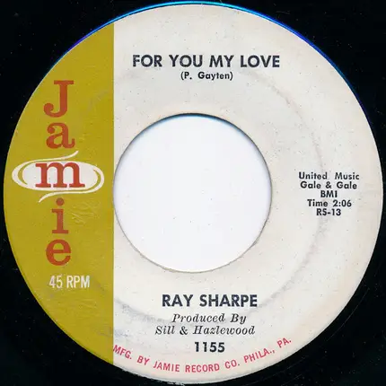 Ray Sharpe - For You My Love / Red Sails In The Sunset