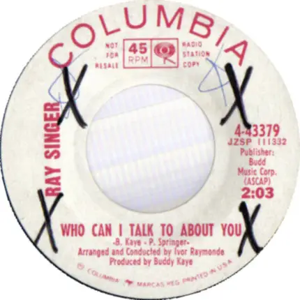 Ray Singer - You'll Come Crying To Me