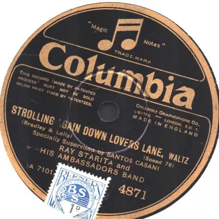 Ray Starita - Strolling Again Down Lovers Lane / Hand In Hand With Happiness