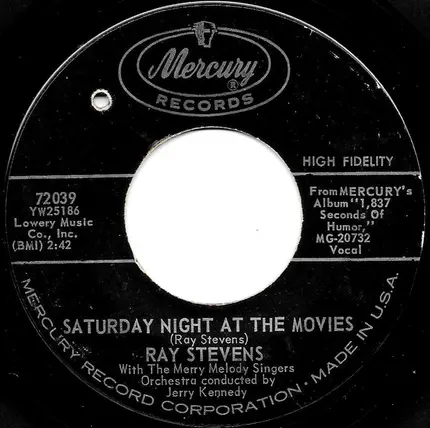 Ray Stevens With The Merry Melody Singers - Further More / Saturday Night At The Movies